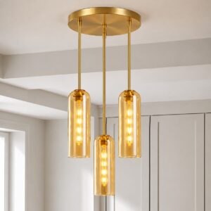 Smoke Glass Gold Pendant