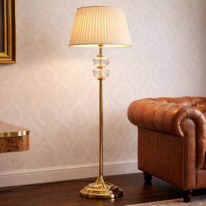 Fluted Dual Crystal Floor Lamp (Model: L238)