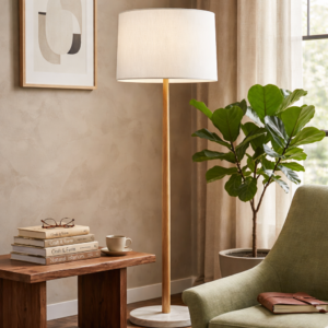 Scandinavian Ice-Tex Floor Lamp (Model: F3118)