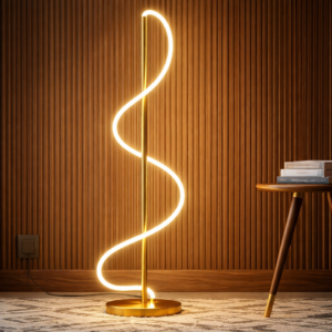 Serpentine Twist Minimalist Floor Lamp (Model: F3394)