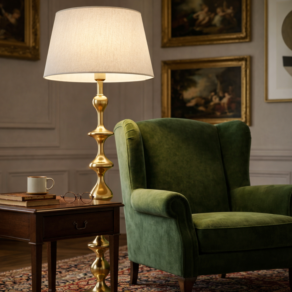 Grand Tapered Column Floor Lamp (Model: 9882)