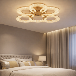 Golden Radiance Interlocking Ring Ceiling Light (Model - 8688/6 FGD)
