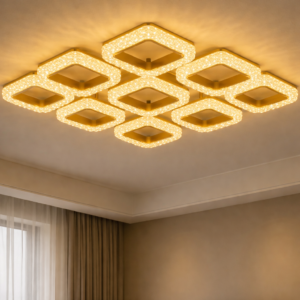 Crystal Harmony Dual-Layer LED Ceiling Light (Model - 8670/8+4)