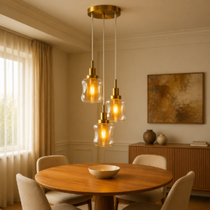 The Amber Glass Pendant (Model - D442/3)