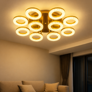 Crystal Radiance Ring LED Ceiling Light (Model - 8665/8+4)