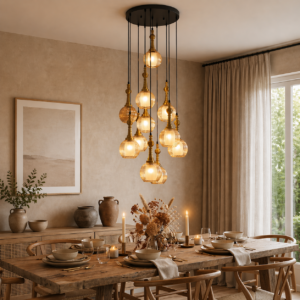 The Elegant Brass Finish Cluster (Model - 1072/12)