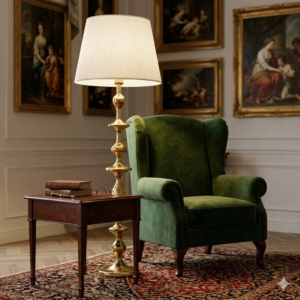 Grand Tapered Column' Floor Lamp with Tapered Shade (Model - 9882 )